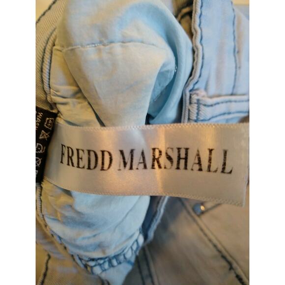 Fredd Marshall Girls distressed 12 Light Wash Skinny Pants Inseam 24” Cotton P3 - Picture 5 of 10